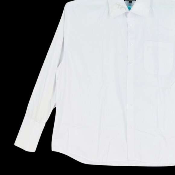 Avanti Uomo Men's Lavender Long-Sleeve Dress Shirt Size 18.5 34/35 Button Down - Picture 6 of 11